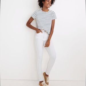 Madewell High Rise Skinny Jeans - White